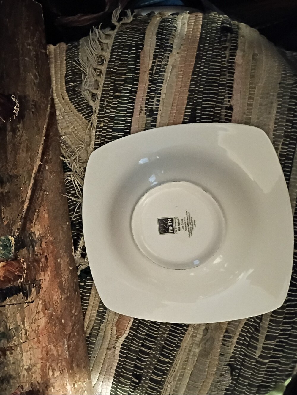 Alice Platinum by 222 Fifth-White Porcelain Square Serving Bowl 🥣Set of 3